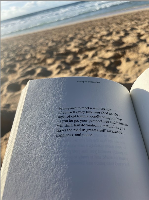 Open book on a beach